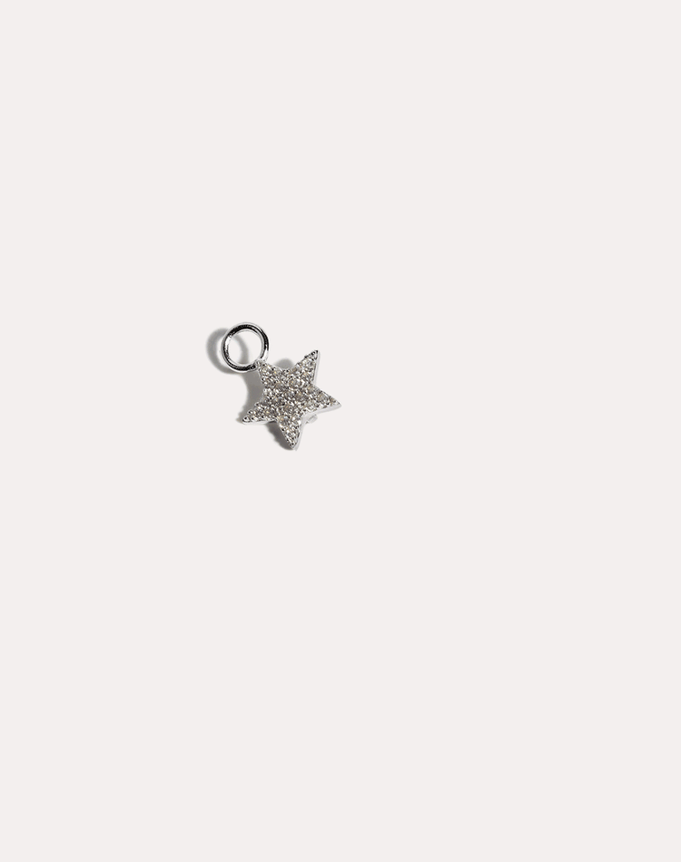 Star Stacking Earring Charm in Silver